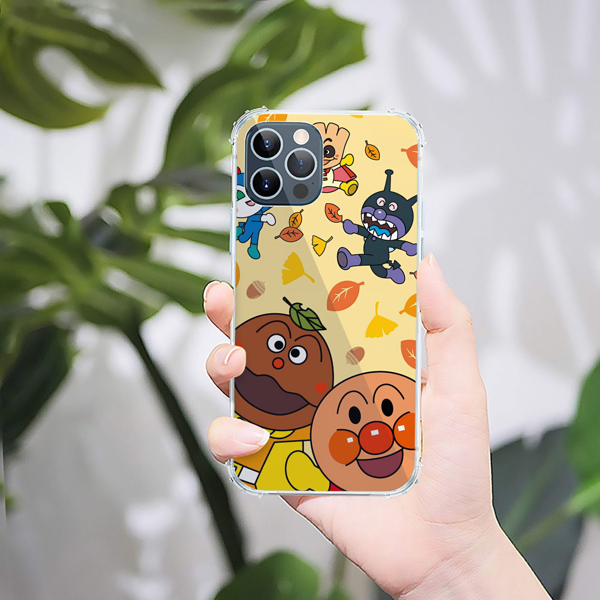 （画像用） アンパンマン Anpanman 【iPhone 12シリーズ対応】透明スマホケース（クリアソフトケース）